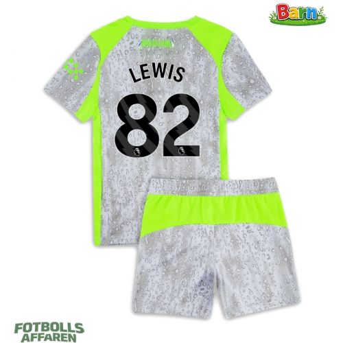 Manchester City Rico Lewis #82 Tredjeställ Barn 2025-26 Kortärmad (+ Korta byxor)